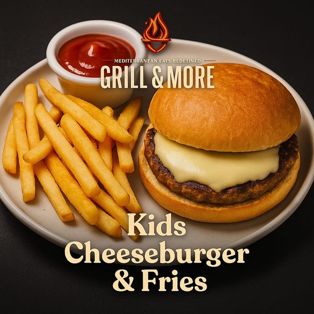 Kids cheeseburger&fries.